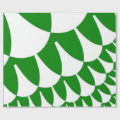 Groene en Witte Schalen Cadeaupapier (Vlak)