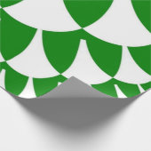 Groene en Witte Schalen Cadeaupapier (Hoek)