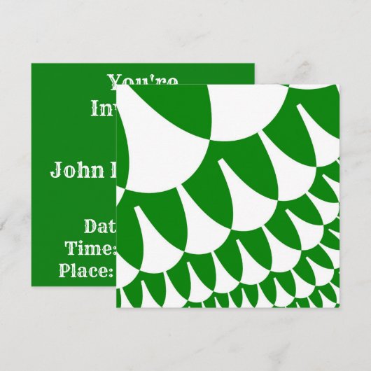 Groene en Witte Schalen Kaart (Voorkant / Achterkant)