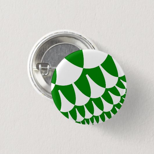 Groene en Witte Schalen Ronde Button 3,2 Cm (Voorkant /achterkant)
