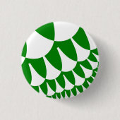Groene en Witte Schalen Ronde Button 3,2 Cm (Voorkant)