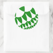 Groene en Witte Schalen Ronde Sticker (Tas)