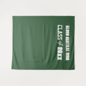 Groene en witte schoolkleuren foto achtergrond wandkleed (Voorkant (horizontaal))