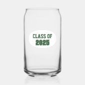 Groene en witte schoolkleuren schooljaar blikvorm glas (Voorkant)