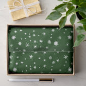 Groene en witte sneeuwvlok tissuepapier (Geschenk)