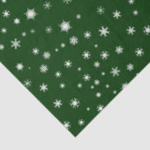 Groene en witte sneeuwvlok tissuepapier (Detail)