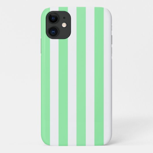 Groene en witte snoepstrepen Case-Mate iPhone case (Achterkant)