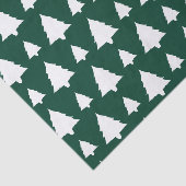 Groene En Witte Spar Kerstboom Patroon Tissuepapier (Detail)