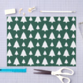 Groene En Witte Spar Kerstboom Patroon Tissuepapier (Craft)