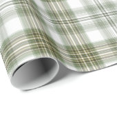 Groene en witte speldenstang cadeaupapier (Rol Hoek)