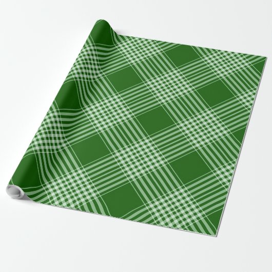 Groene en witte speldenstang cadeaupapier (Uitgerold)