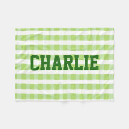 Groene en witte speldenstang fleece deken