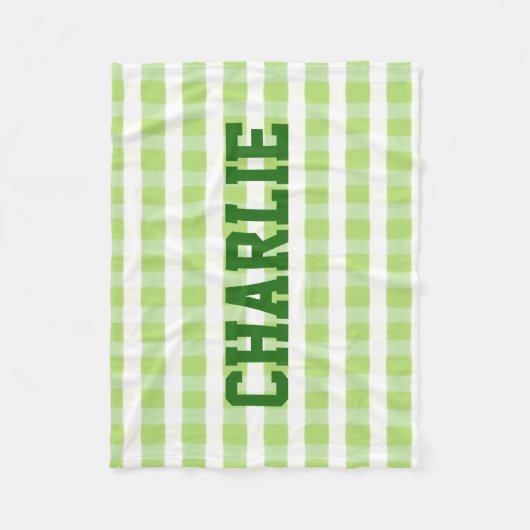 Groene en witte speldenstang fleece deken (Voorkant)