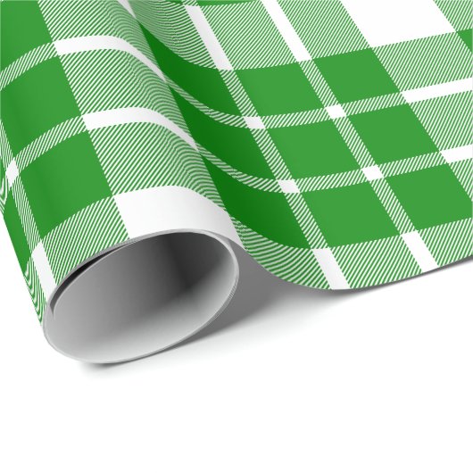 Groene en witte speldenstang |Groot patroon| Cadeaupapier (Rol Hoek)