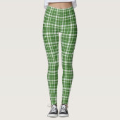 Groene en witte speldenstang leggings (Voorkant)