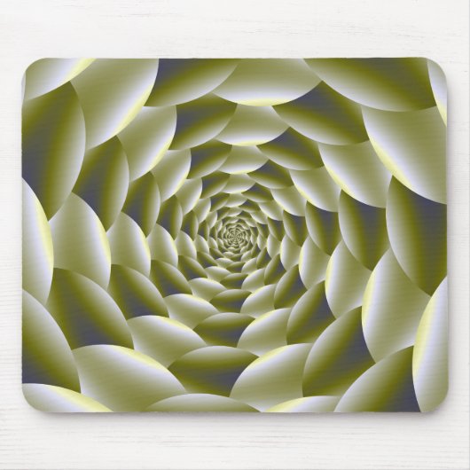 Groene en Witte Spiral Mousepad Muismat (Voorkant)