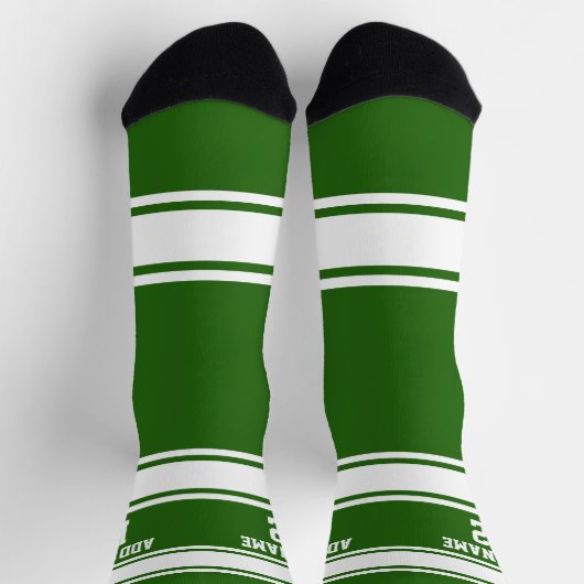 Groene en witte sport Jersey - Naam nummer Sokken (Top)