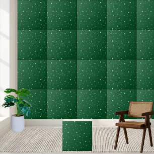 Groene en Witte Ster Kerstmis & Vakantie Decor Tegeltje