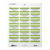 Groene en witte Stippen - Adresetiketten Etiket (Full Sheet)