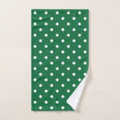 Groene en witte stippen bad handdoek (Handdoek)