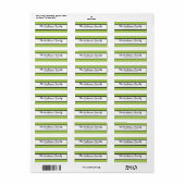 Groene en Witte Stippen - Retouradreslabels Etiket (Full Sheet)