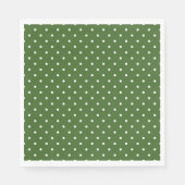 Groene en Witte Stippen Servet (Voorkant)