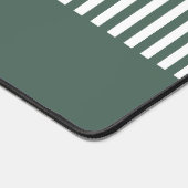 Groene en witte streep gepersonaliseerde moderne e bureaumat (Hoek)