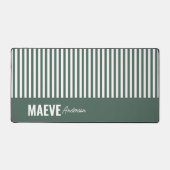 Groene en witte streep gepersonaliseerde moderne e bureaumat (Voorkant)