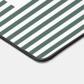 Groene en witte streep gepersonaliseerde moderne e bureaumat (Hoek)