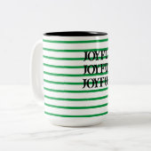 Groene en witte streep Mok (Voorkant links)