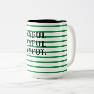 Groene en witte streep Mok