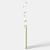 Groene en Witte Streep Roze Bloemen Parijs Geïnspi Case-Mate iPhone Case (Achterkant / Links)