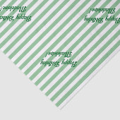 Groene en Witte Strepen Aangepaste Tekst Tissuepapier (Detail)