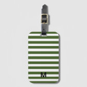 Groene en witte strepen bagagelabel (Voorkant (verticaal))