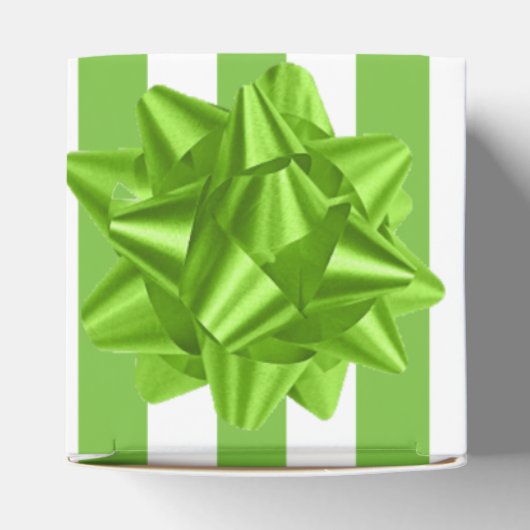 Groene en witte strepen bedankdoosjes (Bovenkant)