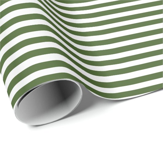 Groene en witte strepen cadeaupapier (Rol Hoek)