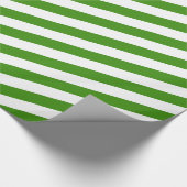 Groene en witte strepen cadeaupapier (Hoek)