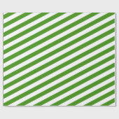 Groene en witte strepen cadeaupapier (Vlak)
