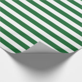 Groene en witte strepen cadeaupapier (Hoek)