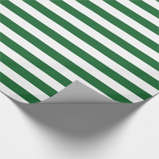 Groene en witte strepen cadeaupapier (Hoek)