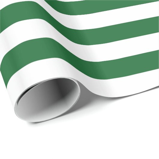 Groene en witte strepen cadeaupapier (Rol Hoek)