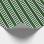 Groene en Witte Strepen Cadeaupapier (Hoek)