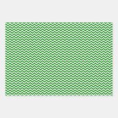 Groene en witte strepen Chevron Polka Dots Inpakpapier Vel (Voorkant 3)