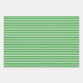 Groene en witte strepen Chevron Polka Dots Inpakpapier Vel (Voorkant 2)