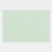 Groene en witte strepen Chevron Polka Dots Inpakpapier Vel (Voorkant)
