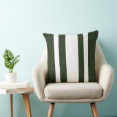 Groene en Witte Strepen Decorateur Kussen (Stoel)