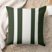 Groene en Witte Strepen Decorateur Kussen (Deken)