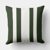 Groene en Witte Strepen Decorateur Kussen (Achterkant)