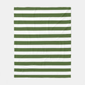Groene en witte strepen fleece deken (Voorkant)
