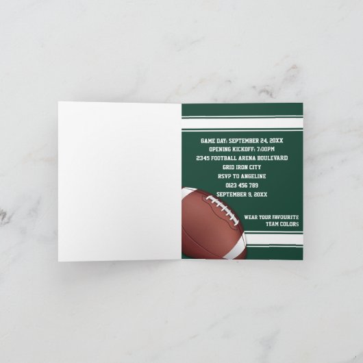 Groene en witte strepen Football Verjaardagsfeest (Binnen)